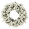 Image de Couronne De Noël Led "enneigée" 44cm Vert & Blanc