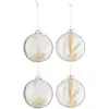 Image de Lot De 4 Boules De Noël "brindilles" 10cm Transparent