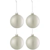 Image de Lot De 4 Boules De Noël "verre Épais" 10cm Argent