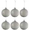 Image de Lot De 6 Boules De Noël "verre Épais" 8cm Gris