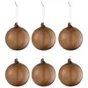 Image de Lot De 6 Boules De Noël "verre Épais" 8cm Marron