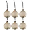 Image de Lot De 6 Boules De Noël "intérieur Paillettes" 8cm Marron