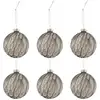 Image de Lot De 6 Boules De Noël "tâche Mat" 8cm Gris
