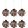 Image de Lot De 6 Boules De Noël "tâche Brillante" 8cm Gris