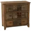 Image de Commode 3 Tiroirs En Bois "vieilli" 100cm Marron