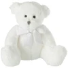 Image de Peluche Enfant "ourson Noeud" 24cm Blanc
