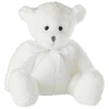 Image de Peluche Enfant "ourson Noeud" 34cm Blanc