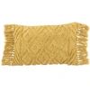 Image de Coussin Déco Pompons "amalia" 40x78cm Moutarde