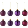 Image de Lot De 8 Boules De Noël "cornelia" 8cm Mauve