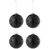 Image de Lot De 4 Boules De Noël Perles "zelma" 10cm Noir