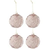 Image de Lot De 4 Boules De Noël "rosie" 10cm Rose