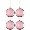 Image de Lot De 4 Boules De Noël "lindsay" 12cm Rose