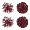Image de Lot de 4 boules corail 10cm rouge 37546