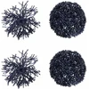 Image de Lot De 4 Boules De Noël "corail" 10cm Bleu