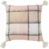 Image de Coussin Déco À Carreaux "jess" 45x45cm Rose