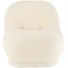 Image de Fauteuil Tissu À Bouclette Teddy   Un Cocon De Douceur Et De Style-crème