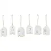 Image de Lot De 6 Sujets De Noël "maison" 15cm Blanc & Or