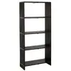 Image de Bibliothèque 4 Niveaux En Bois "teck" 190cm Noir