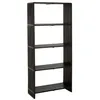 Image de Bibliothèque 4 Niveaux en Bois Teck 190cm Noir