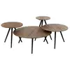 Image de Lot De 4 Tables Basses En Bois "teck" 70cm Naturel