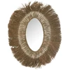Image de Miroir Mural Ovale "tressé" 100cm Naturel
