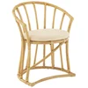 Image de Chaise Rotin & Coussin "howard" 70cm Naturel