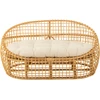 Image de Sofa Lizo 2 Places Avec Coussins - Finition Naturelle Et Blanche
