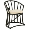 Image de Chaise Rotin & Coussin "howard" 70cm Noir