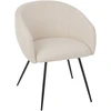 Image de Chaise Design Wales   Confort Moderne En Tissu Et Métal Noir-blanc Cassé