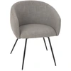 Image de Chaise Design Wales   Confort Moderne En Tissu Et Métal Noir-gris