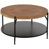 Image de Table Basse Avec Étagère "mia" 80cm Naturel & Noir