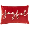 Image de Coussin Déco En Velours "joyful" 30x45cm Rouge