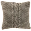 Image de Coussin En Tricot Tressé "helena" 50x50cm Gris