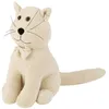Image de Cale-Porte Chat Noeud Papillon 36cm Écru