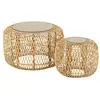 Image de Lot de 2 tables basses gigognes africa 80cm naturel