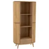 Image de Buffet haut rangements multiples Naturel 36x88x180 cm