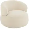 Image de Fauteuil pivotant rond cosy 85cm écru