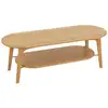 Image de Table Basse Ovale En Bambou "johnnie" 120cm Naturel