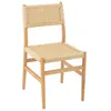 Image de Chaise salle à manger en bois de hêtre et corde Naturel 50x46x87 cm