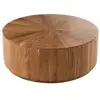 Image de Table basse en bois glenda 90cm naturel