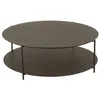 Image de Table basse bois avec étagère ouverte Marron Foncé 113x113x38 cm