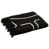 Image de Plaid En Coton "courbes" 130x180cm Noir