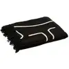 Image de Plaid en coton courbes 130x180cm noir 51794