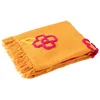 Image de Plaid Fleur En Coton "levi" 130x180cm Orange