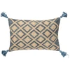 Image de Coussin Déco En Jute "losanges" 40x60cm Naturel & Bleu