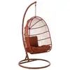 Image de Fauteuil suspendu acier et corde 103x103x195 cm