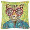 Image de Coussin Déco Tigre "popart" 50x50cm Multicolore