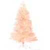 Image de Sapin De Noël Artificiel 400 Led "pampa" 210cm Rose Clair