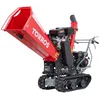 Image de Broyeur de branches sur chenilles ø120mm 15CH 420cc essence démarrage électrique + brouette à moteur à chenilles plateau 300kg 6 5CH