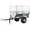 Image de Remorque simple essieu 2 roues 550kg benne galvanisée 1500x960x465 mm Torros AHR550G